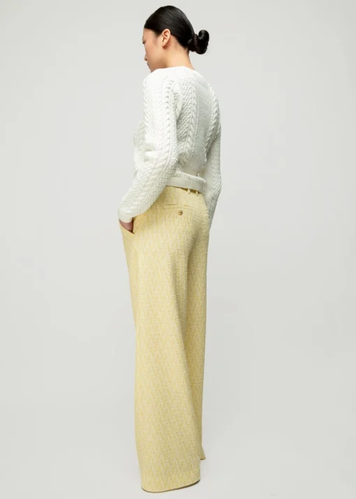 Pantalon Met Zigzag Structuur