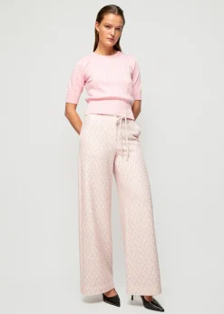 Pantalon Met Zigzag Structuur