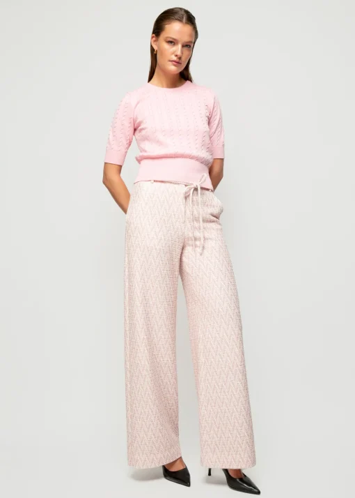 Pantalon Met Zigzag Structuur