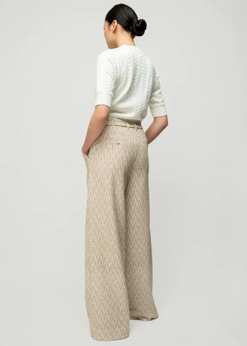 Pantalon Met Zigzag Structuur