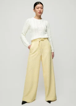 Pantalon Met Zigzag Structuur