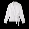 Poplin Wrap Blouse