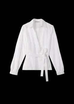 Poplin Wrap Blouse