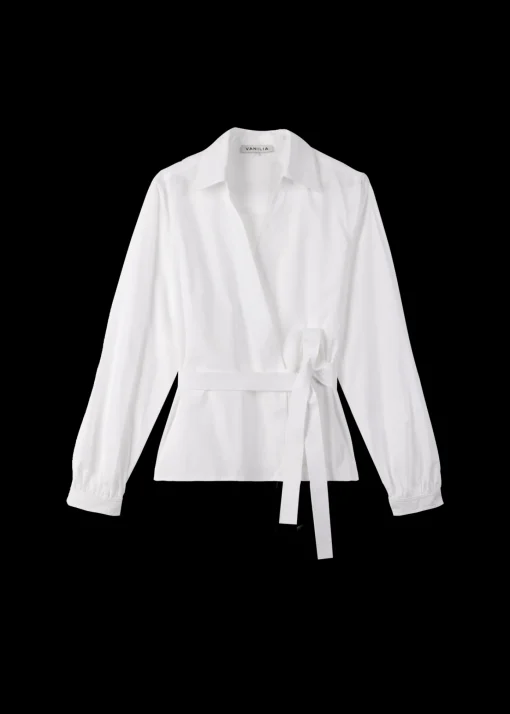 Poplin Wrap Blouse