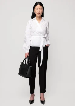 Poplin Wrap Blouse