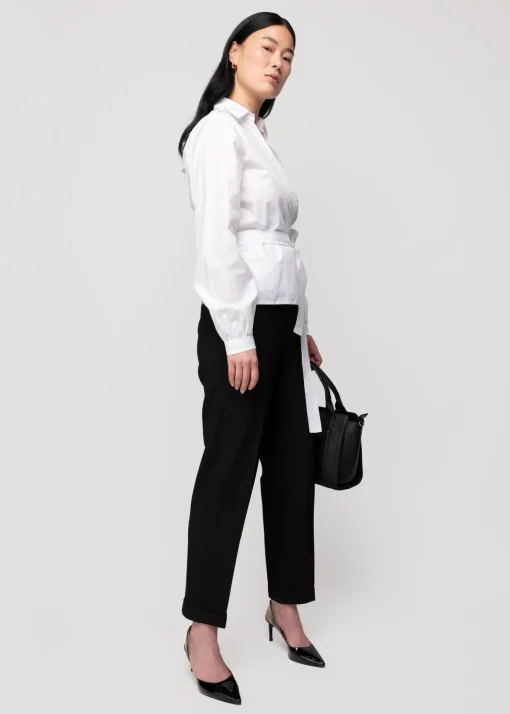 Poplin Wrap Blouse