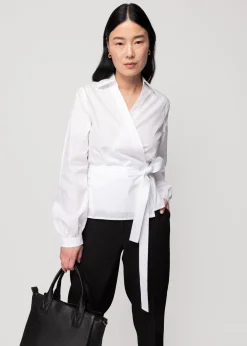 Poplin Wrap Blouse