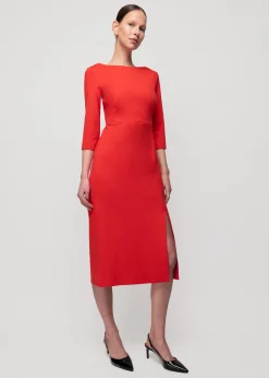 Punto Midi Jurk Met Split