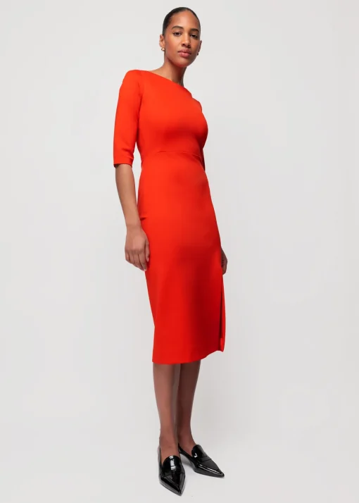 Punto Midi Jurk Met Split