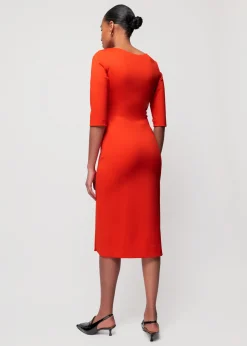 Punto Midi Jurk Met Split