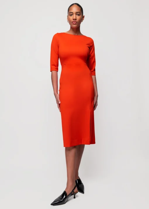 Punto Midi Jurk Met Split