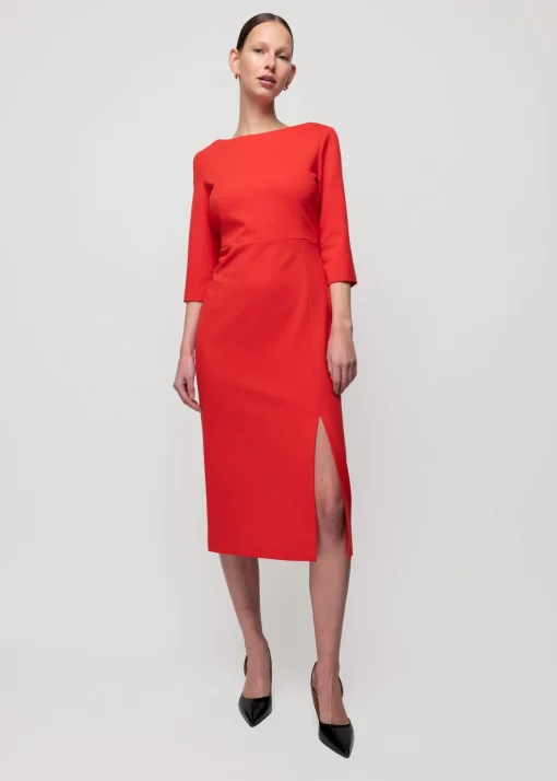 Punto Midi Jurk Met Split