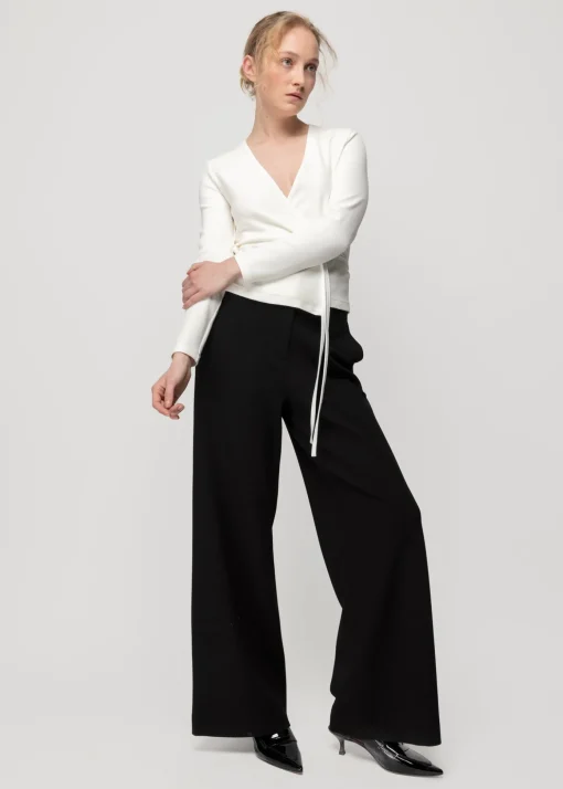 Rib Broek Met Rechte Pijp