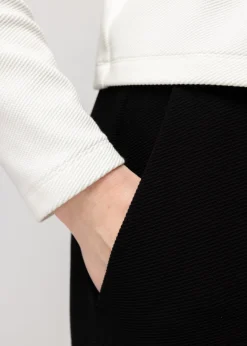 Rib Broek Met Rechte Pijp