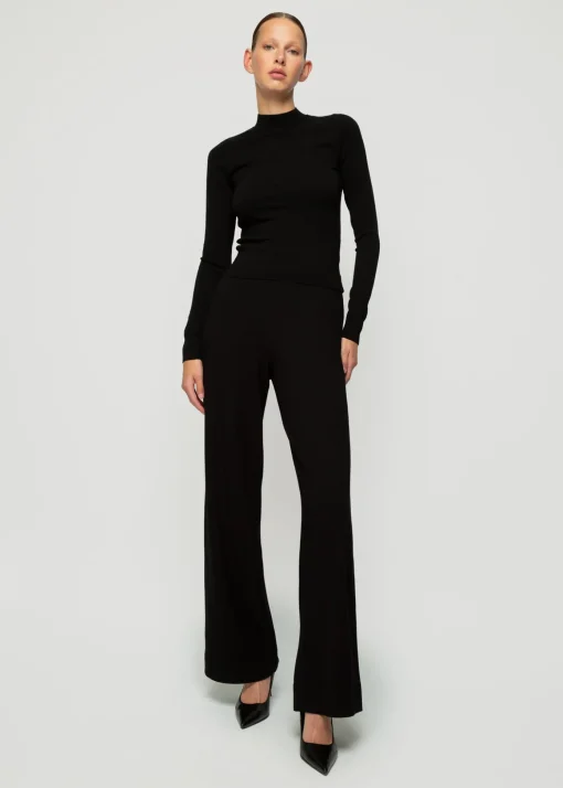 Rib Broek Met Rechte Pijp
