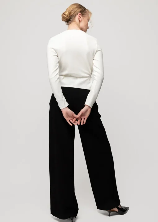 Rib Broek Met Rechte Pijp
