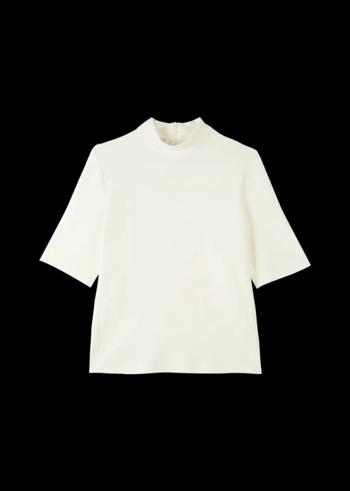 Rib Top Met Col