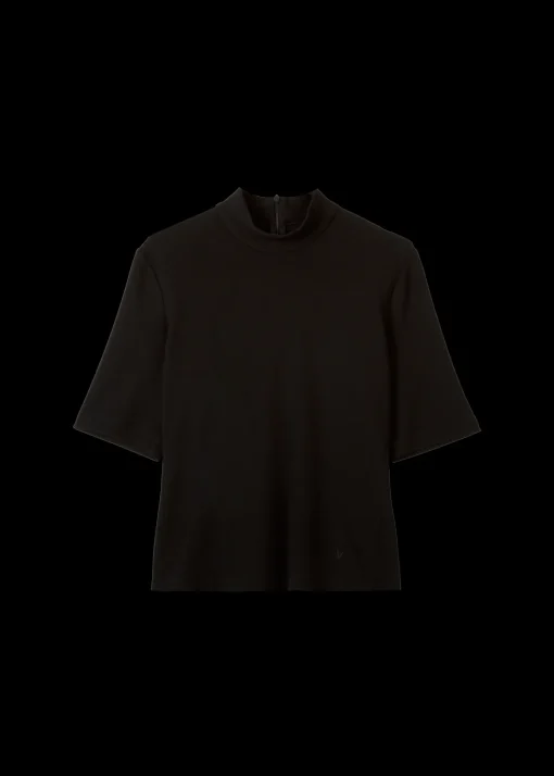 Rib Top Met Col