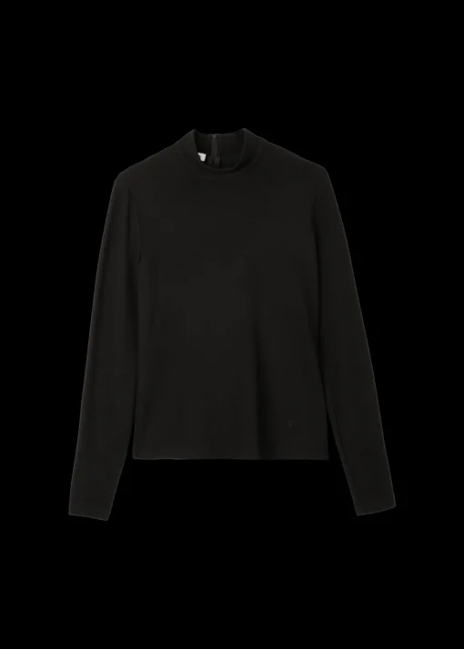 Rib Top Met Col