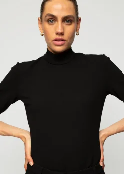 Rib Top Met Col