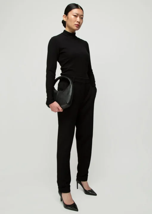 Rib Top Met Col