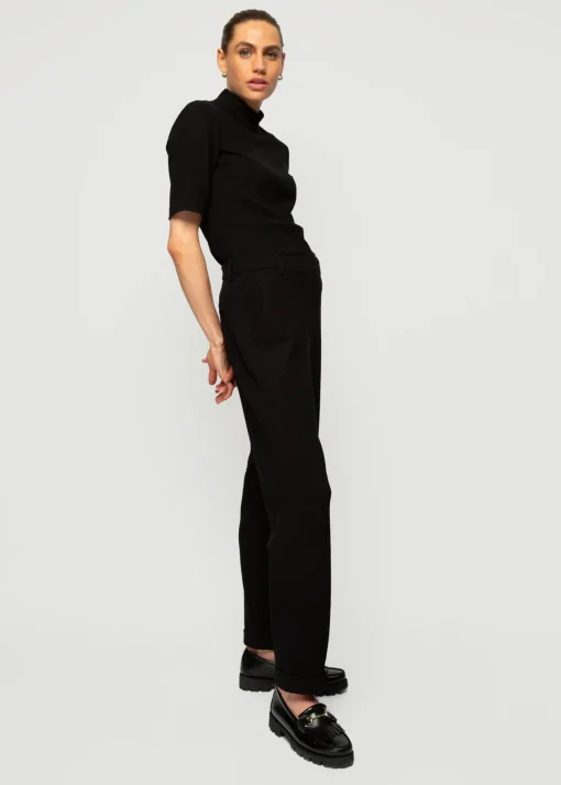 Rib Top Met Col
