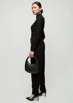 Rib Top Met Col