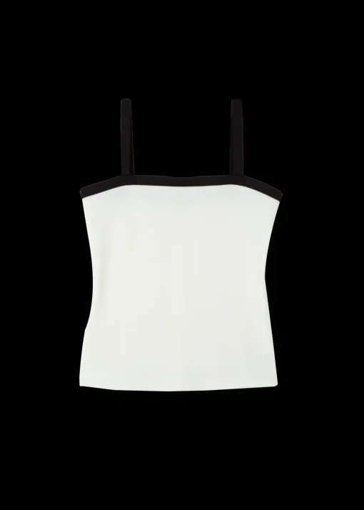 Rib Top Met Contrastboorden