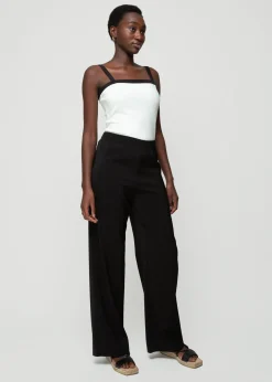 Rib Top Met Contrastboorden