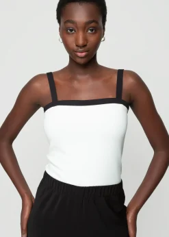 Rib Top Met Contrastboorden