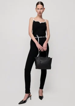 Rib Top Met Hartvormige Hals