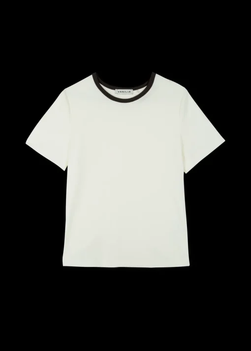 Rib Top Met Ronde Hals