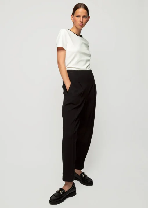 Rib Top Met Ronde Hals