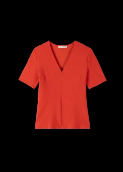Rib Top Met V-Hals