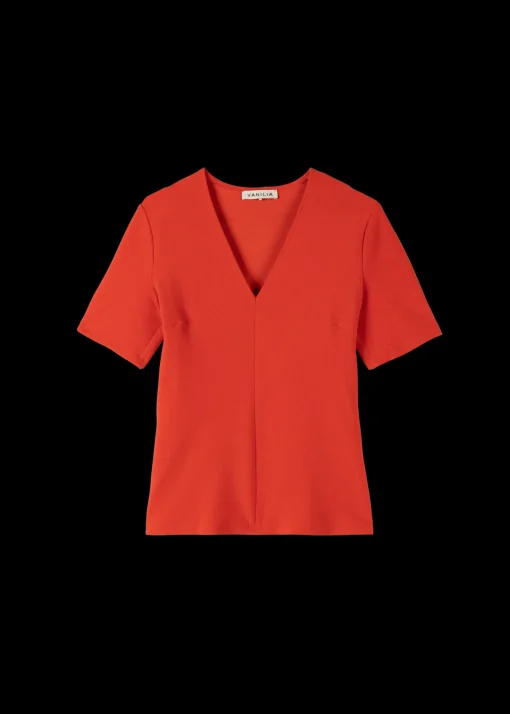 Rib Top Met V-Hals