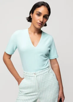 Rib Top Met V-Hals