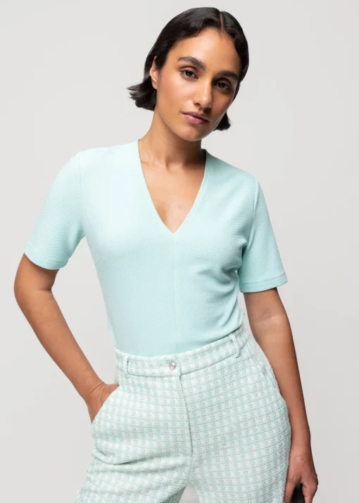 Rib Top Met V-Hals