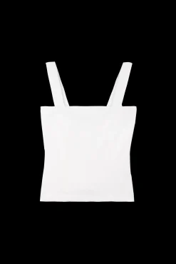 Rib Top Met Vierkante Hals