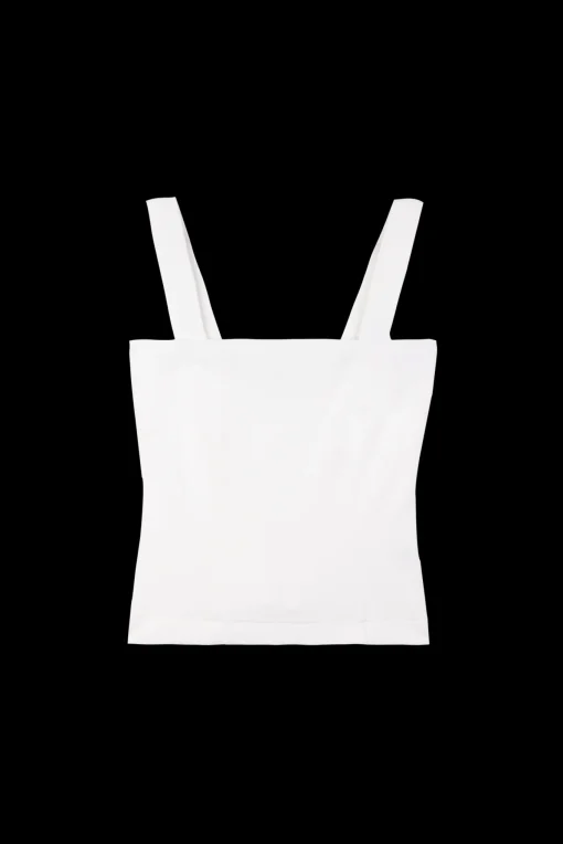 Rib Top Met Vierkante Hals
