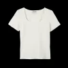 Rib Top Met Vierkante Hals