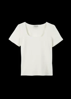 Rib Top Met Vierkante Hals