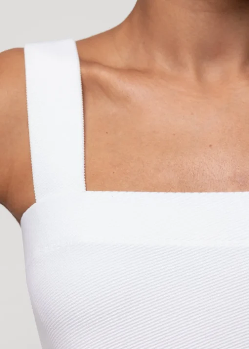 Rib Top Met Vierkante Hals