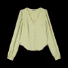 Satijnen Blouse Met Parelmoer