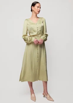 Satijnen Blouse Met Parelmoer
