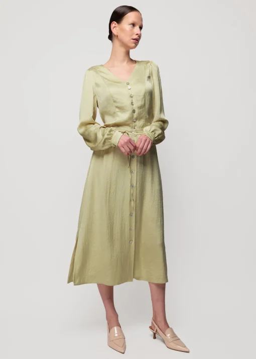 Satijnen Blouse Met Parelmoer