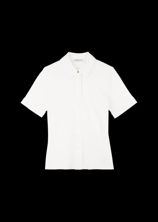 Stretch Blouse Met Korte Mouw