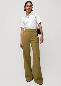 Stretch Blouse Met Korte Mouw