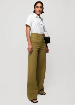 Stretch Blouse Met Korte Mouw