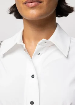 Stretch Blouse Met Korte Mouw
