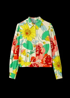 Tricot Blouse Met Bloemenprint